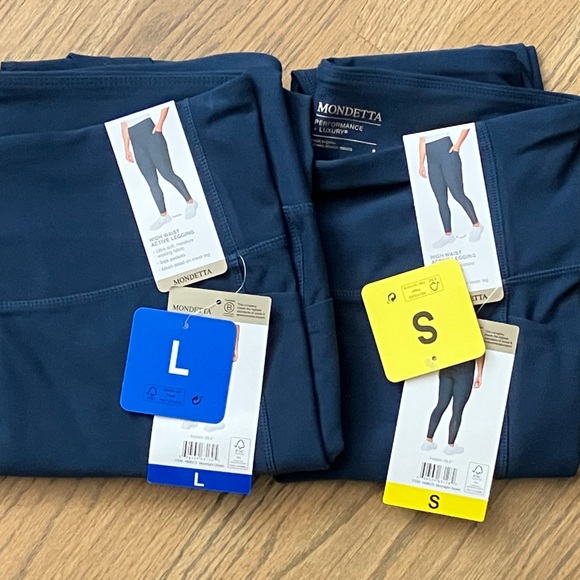 NEW Mondetta High Waist Active Legging Side Pockets Mesh Cut Out Ankle Panel - Picture 6 of 6